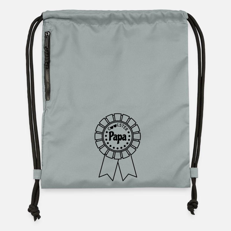 Papa le plus cool - Sac à cordon en polyester recyclé - gris fer délavé