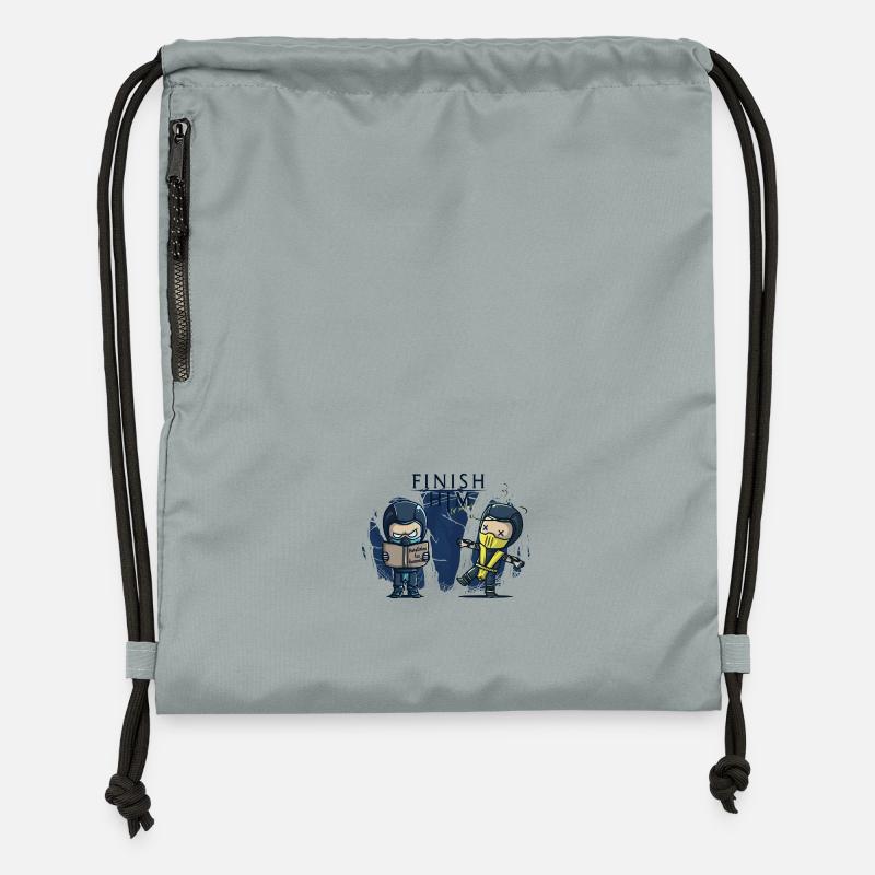 Finish him if you can - Sac à cordon en polyester recyclé - gris fer délavé