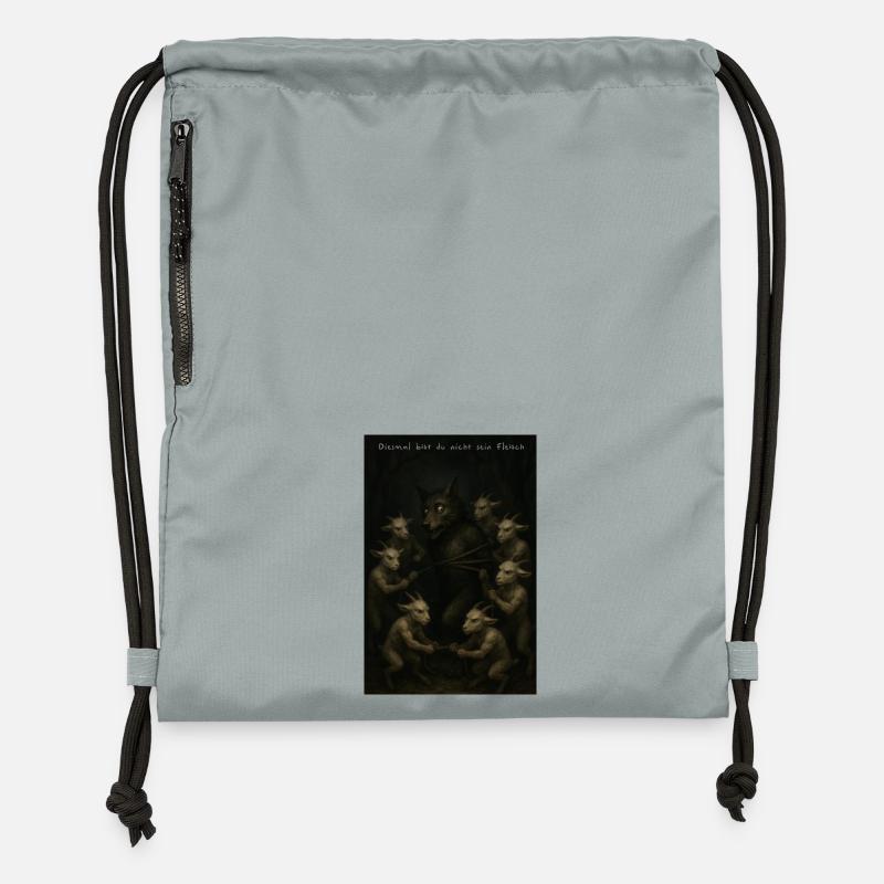 Se battre - Sac à cordon en polyester recyclé - gris fer délavé