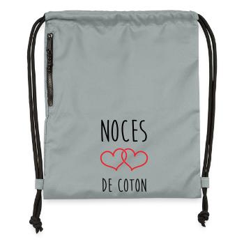 Cotton Wedding 1 Year Wedding - Gymsac made from recycled material - mineral charcoal grey - Front