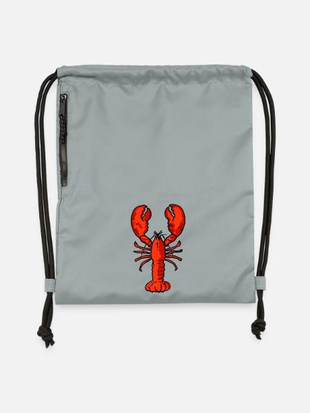 Lobster red - Turnbeutel aus Recycling-Material - Steingrau mineral wash