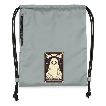 Carte de Tarot - Sac à cordon en polyester recyclé - gris fer délavé - Devant