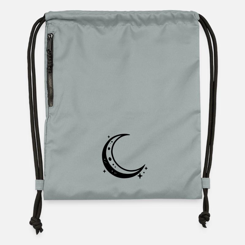 Croissant de Lune - Sac à cordon en polyester recyclé - gris fer délavé