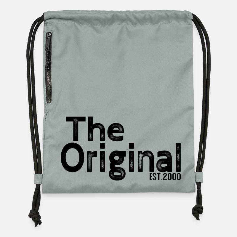 L’original Est. 2000 – Design parent amusant - Sac à cordon en polyester recyclé - gris fer délavé