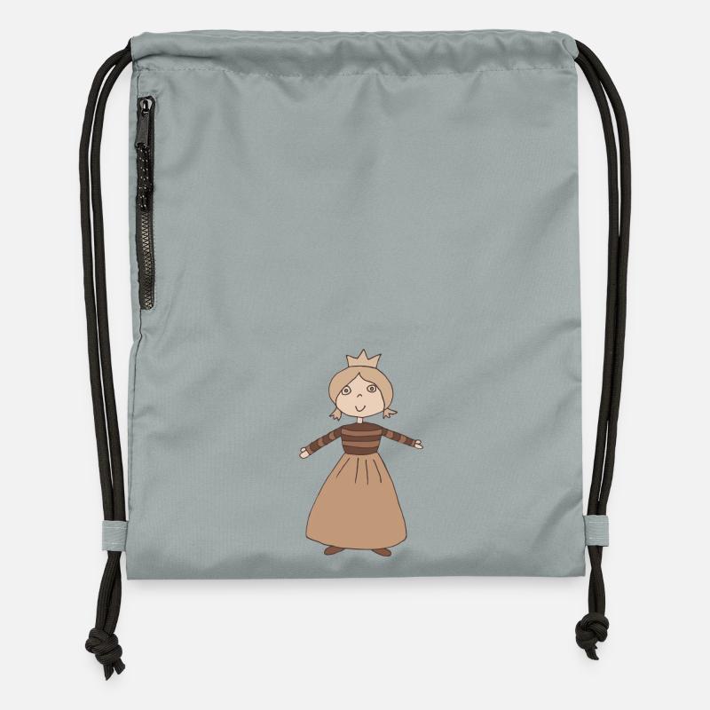 Petite princesse - Sac à cordon en polyester recyclé - gris fer délavé