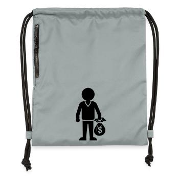 Money Cash Hustle - Gymsac made from recycled material - mineral charcoal grey - Front