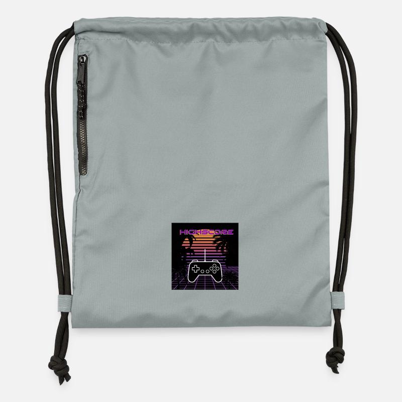 Note élevée - Sac à cordon en polyester recyclé - gris fer délavé