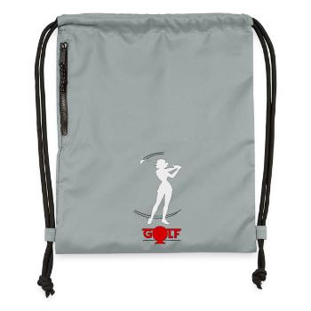 Retro-Golfer - Turnbeutel aus Recycling-Material - Steingrau mineral wash - Vorne