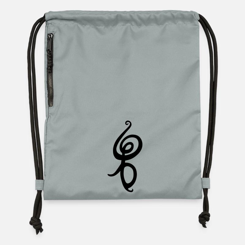 Hakuna Matata - African Symbol - Turnbeutel aus Recycling-Material - Steingrau mineral wash