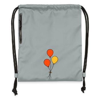 Luftballons dreifarbig - Turnbeutel aus Recycling-Material - Steingrau mineral wash - Vorne