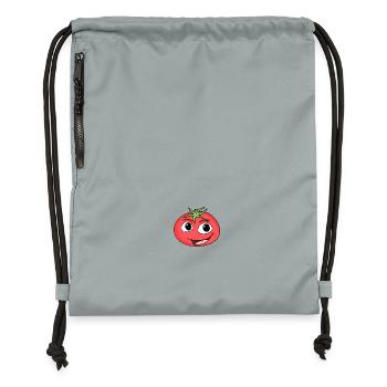 Tomato - Gymsac made from recycled material - mineral charcoal grey - Front