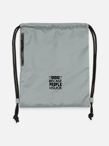 Hundebaby - Turnbeutel aus Recycling-Material - Steingrau mineral wash