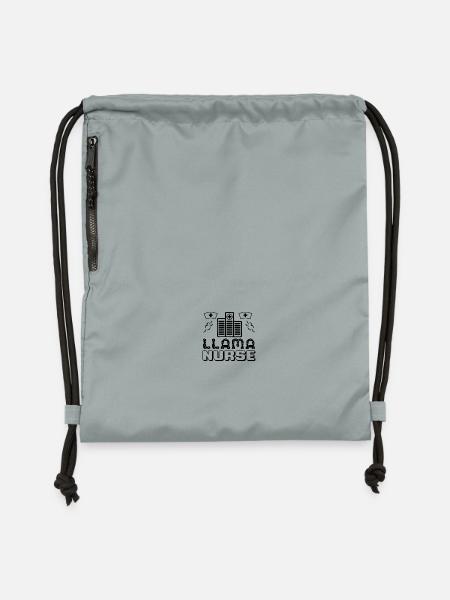 Llama Krankenschwester - Turnbeutel aus Recycling-Material - Steingrau mineral wash