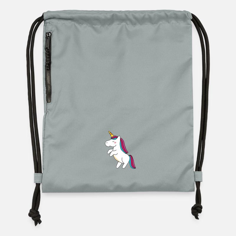 Licorne - Sac à cordon en polyester recyclé - gris fer délavé