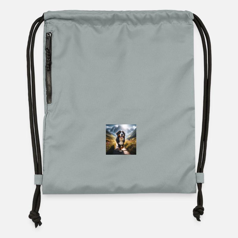 Bouvier bernois - Sac à cordon en polyester recyclé - gris fer délavé