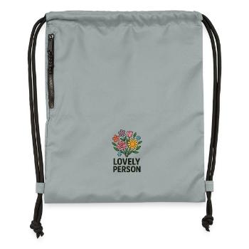 LOVLY PERSON - Gymsac made from recycled material - mineral charcoal grey - Front