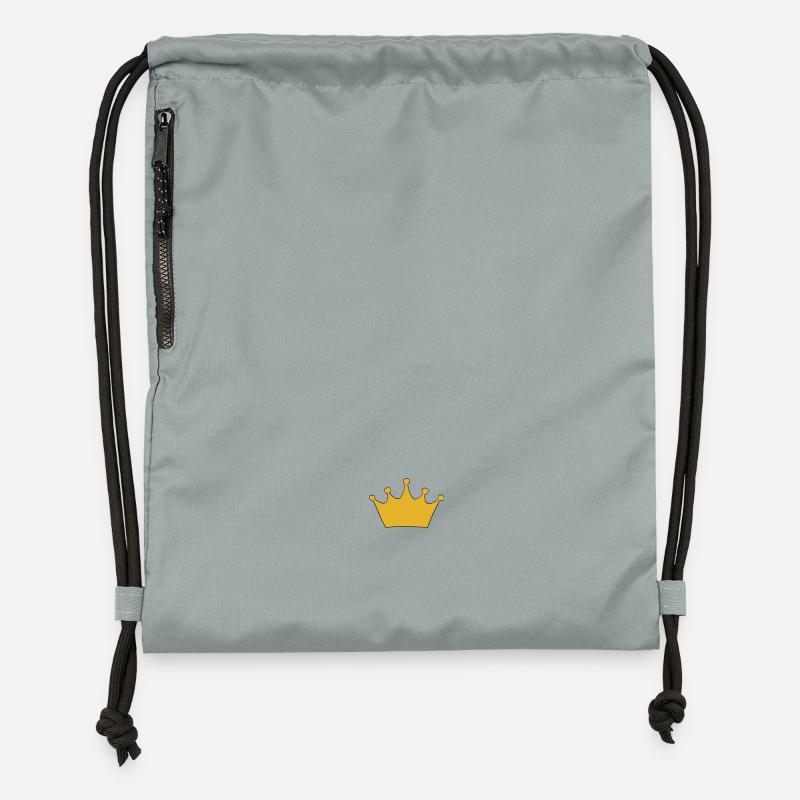 Couronne - Sac à cordon en polyester recyclé - gris fer délavé