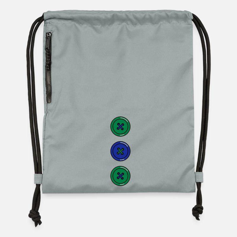 Buttons - Gymsac made from recycled material - mineral charcoal grey