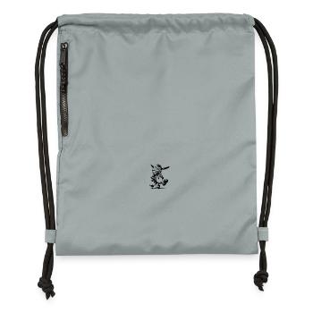 Grinning Donkey Long Eared Caricature Drawing - Gymsac made from recycled material - mineral charcoal grey - Front