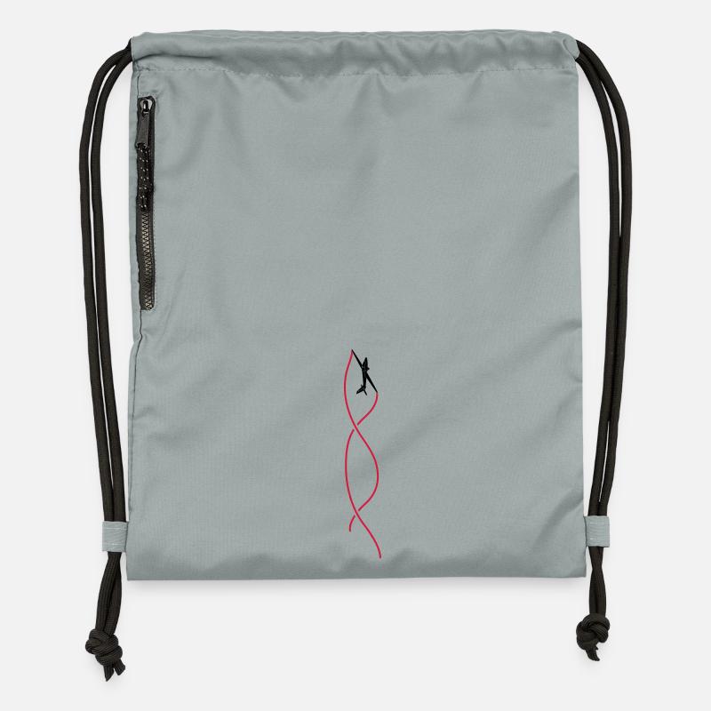 kunstflug foxrolle - Sac à cordon en polyester recyclé - gris fer délavé