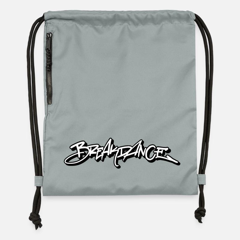 Breakdance - Sac à cordon en polyester recyclé - gris fer délavé