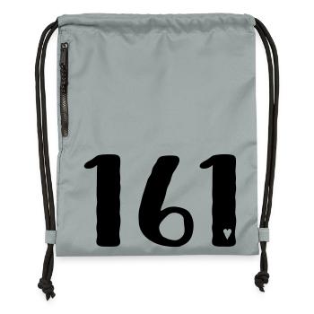 Anti-fascist action - Gymsac made from recycled material - mineral charcoal grey - Front