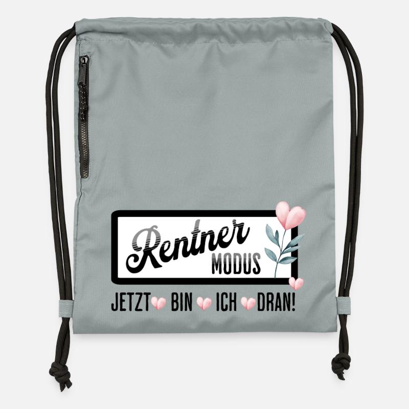 Mode retraité – Maintenant c’est mon tour - Sac à cordon en polyester recyclé - gris fer délavé
