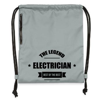 Elektriker / Elektrizität / Arbeit / Job - Turnbeutel aus Recycling-Material - Steingrau mineral wash - Vorne
