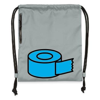 Klebeband Tape Rolle Comic - Turnbeutel aus Recycling-Material - Steingrau mineral wash - Vorne