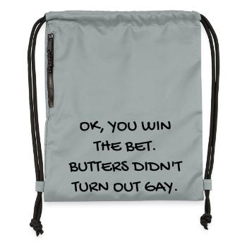 Serie TV - Television - Quotes - Citation - Zitat - Gymsac made from recycled material - mineral charcoal grey - Front