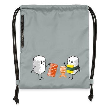 Sushi Shopping - Turnbeutel aus Recycling-Material - Steingrau mineral wash - Vorne