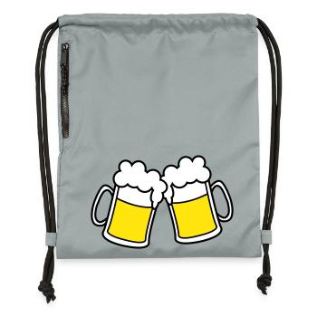 bier_2 - Gymsac made from recycled material - mineral charcoal grey - Front