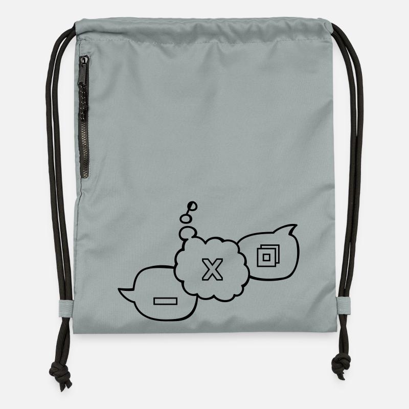 Computer speech bubbles - Gymsac made from recycled material - mineral charcoal grey