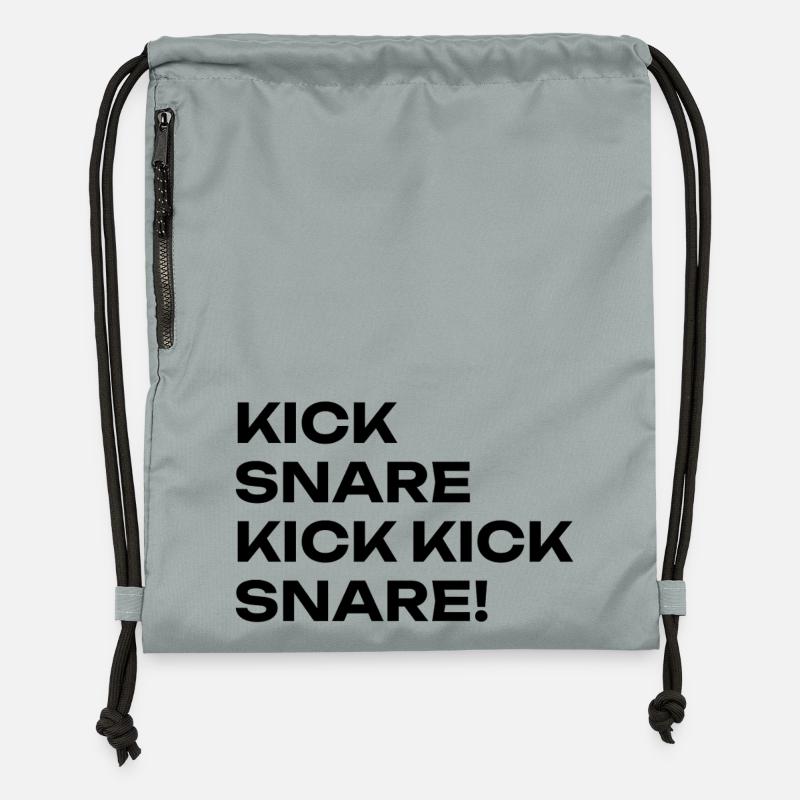 Le rythme - Sac à cordon en polyester recyclé - gris fer délavé