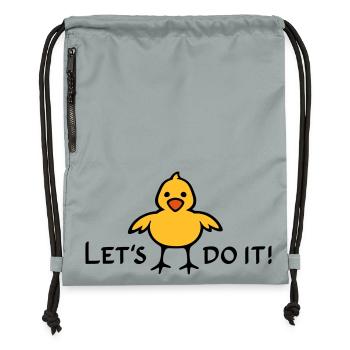Let's do it! - Turnbeutel aus Recycling-Material - Steingrau mineral wash - Vorne