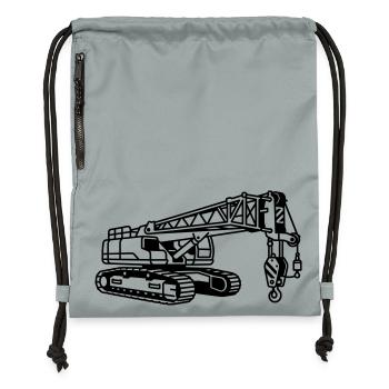 Crane Machine - Gymsac made from recycled material - mineral charcoal grey - Front
