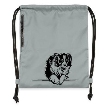 Australian Shepherd - Turnbeutel aus Recycling-Material - Steingrau mineral wash - Vorne