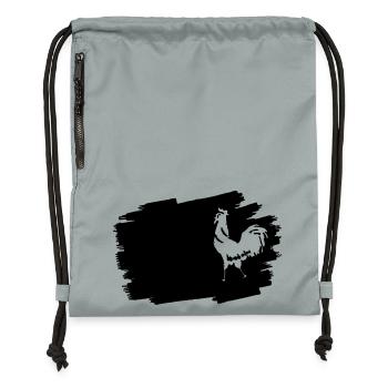 Midnight Glyphs Emblem - Gymsac made from recycled material - mineral charcoal grey - Front