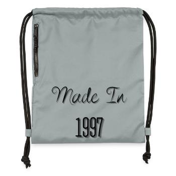 Created in 1997 - Gymsac made from recycled material - mineral charcoal grey - Front