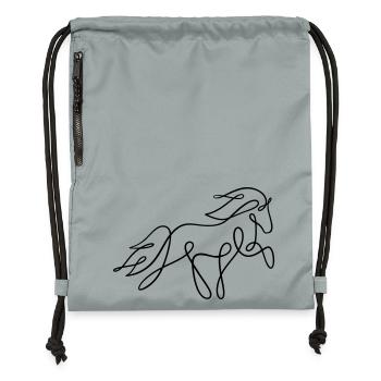 Cheval islandais en tölt en une réplique - Sac à cordon en polyester recyclé - gris fer délavé - Devant
