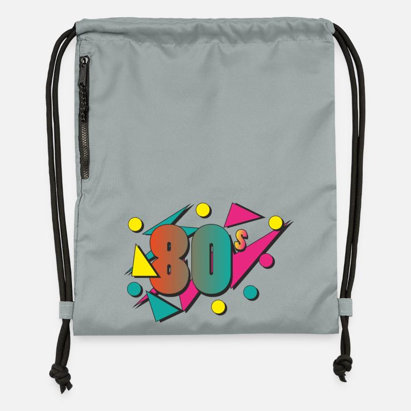 The 80's - Gymsac made from recycled material - mineral charcoal grey