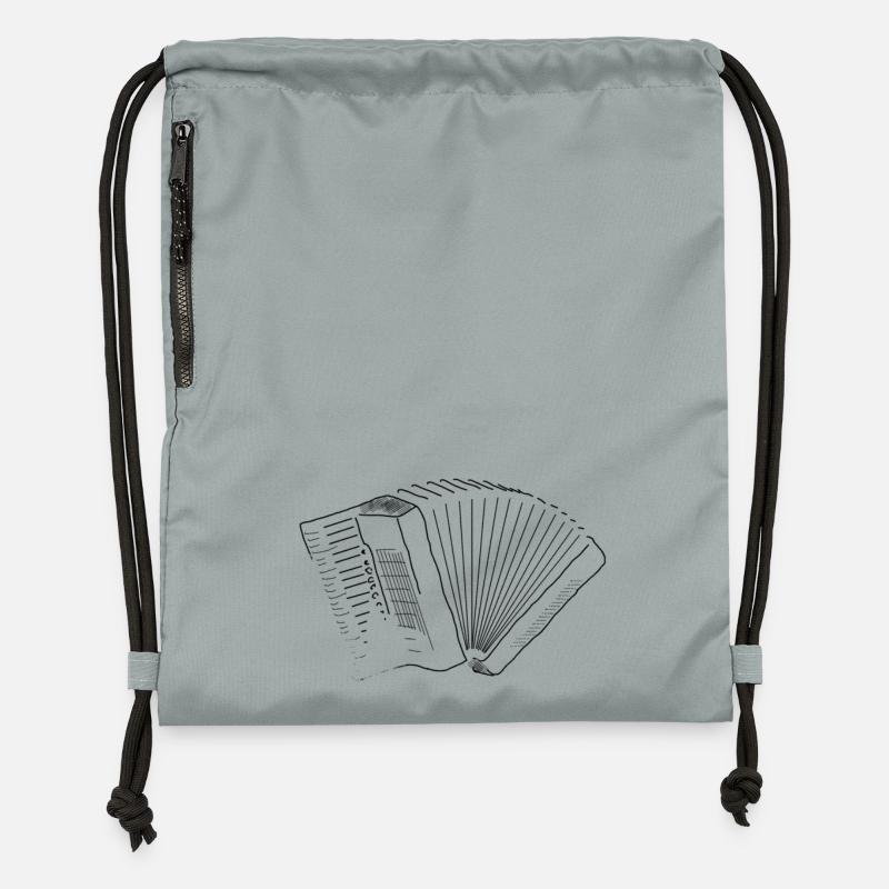 Accordéon pur - Sac à cordon en polyester recyclé - gris fer délavé