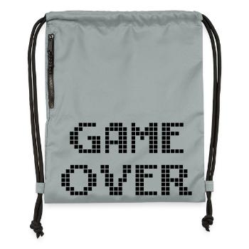 Game Over - Gymsac made from recycled material - mineral charcoal grey - Front