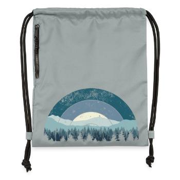 Blue Arc Forest Landschaft - Turnbeutel aus Recycling-Material - Steingrau mineral wash - Vorne