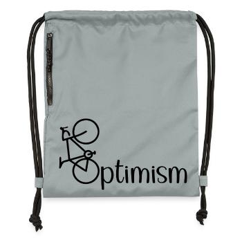 Optimism Cycling Cyclist - Gymsac made from recycled material - mineral charcoal grey - Front
