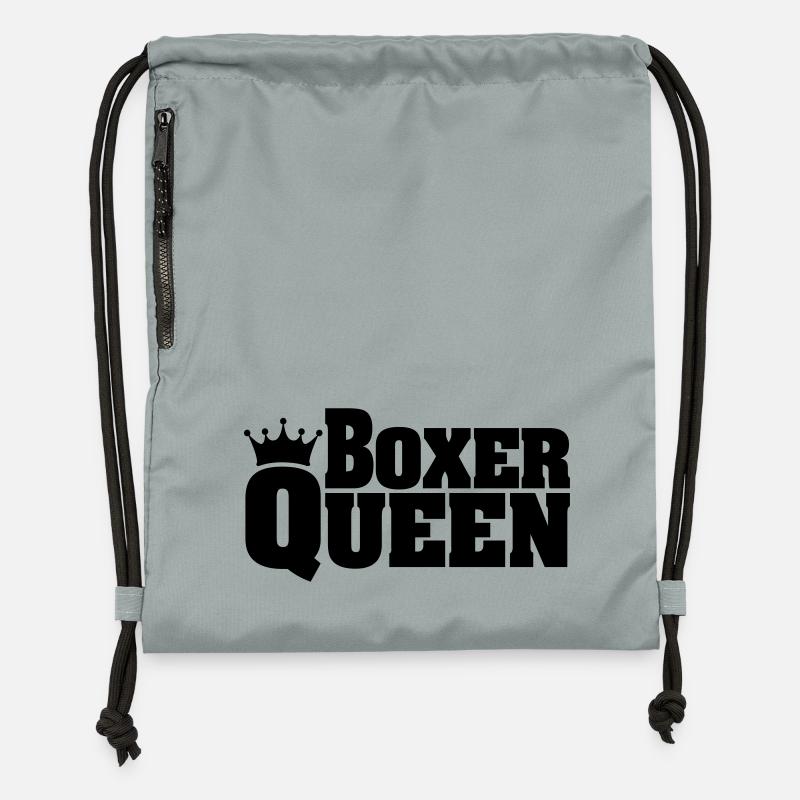 BOXER QUEEN - Gymnastikpose af recyclingmateriale - Stengrå mineral wash