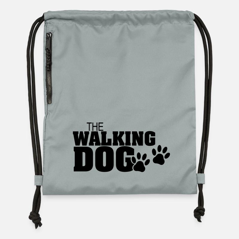 The Walking Dog - Version03 - Sac à cordon en polyester recyclé - gris fer délavé
