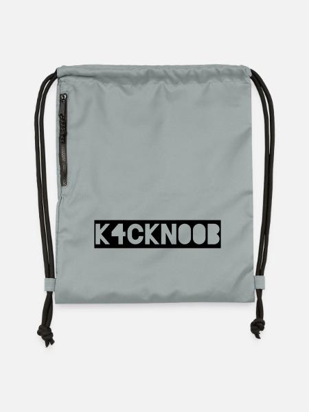 k4ckn00b - kackn00b ... gaming stuff - Turnbeutel aus Recycling-Material - Steingrau mineral wash