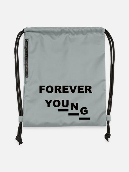Forever Young (1) - Turnbeutel aus Recycling-Material - Steingrau mineral wash