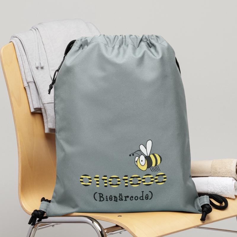 Binary code bee code computer science gift honey Gymsac made from recycled material